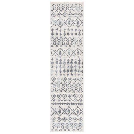 Safavieh Tulum Power Loomed Runner Area RugIvory & Grey 2 x 8 ft. TUL240A-28